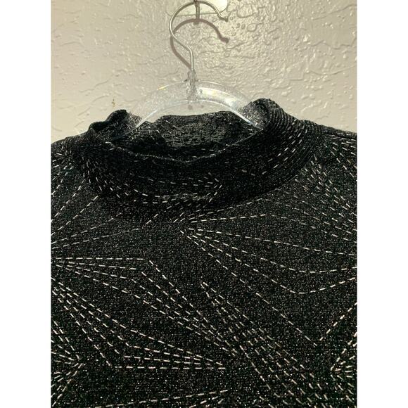 VENUS Black Bodycon Cocktail Party Nightlife Shimmer Dress Size M - Picture 4 of 7